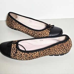 Paul Mayer Attitudes Leopard Suede Captoe Ballet Flats 6.5